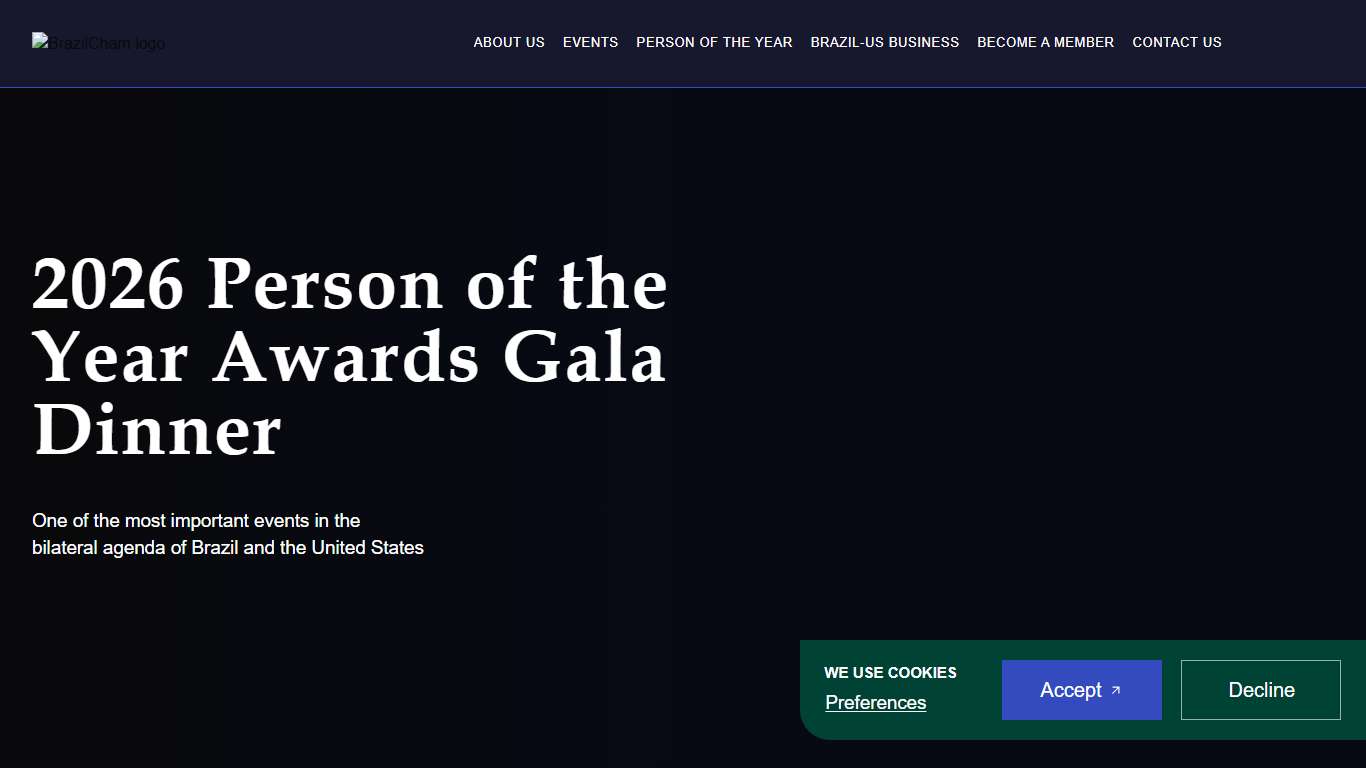 2026 Person of the Year Awards Gala Dinner - BrazilCham