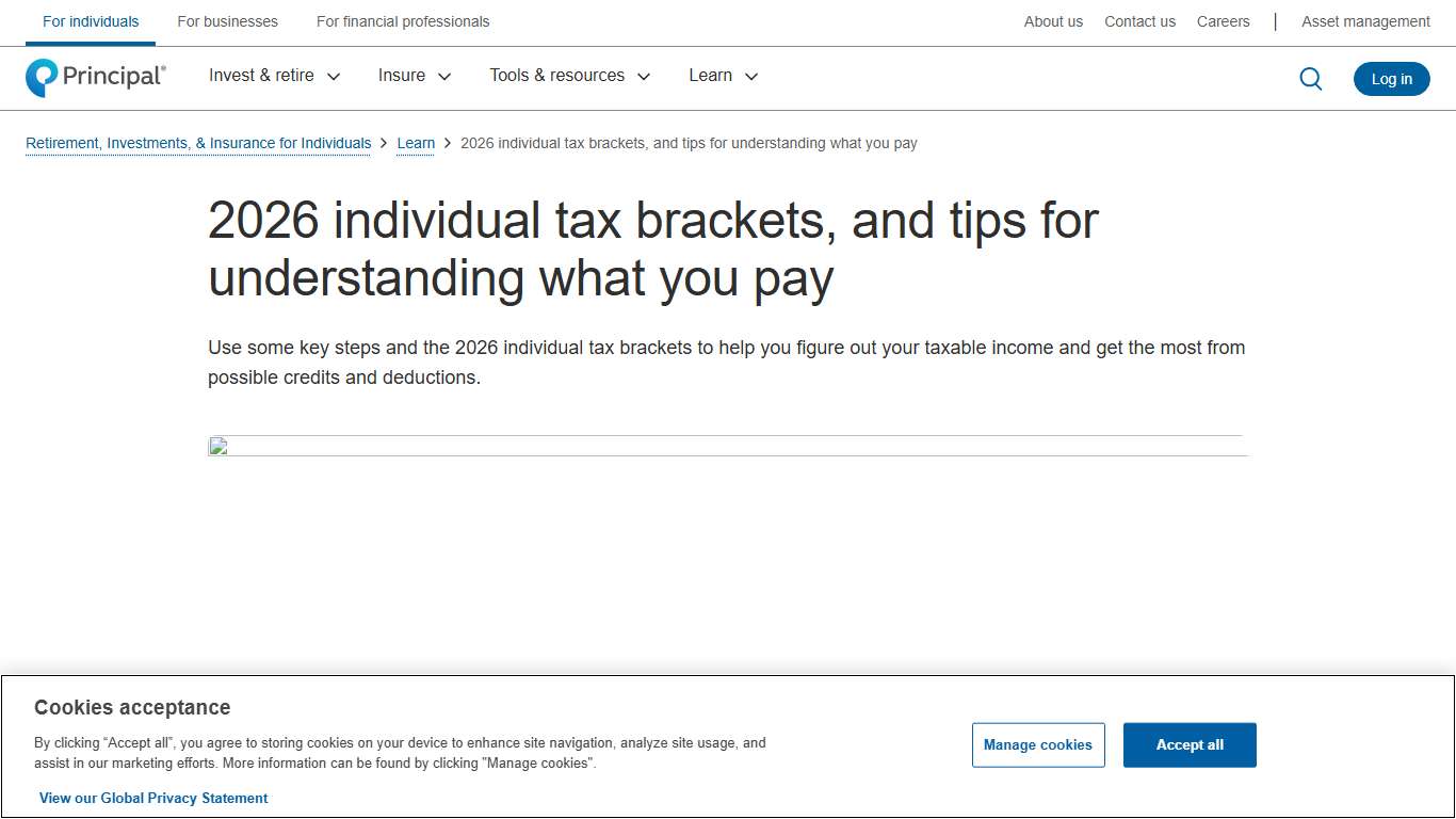 2026 individual tax brackets, and tips for understanding what you pay Principal